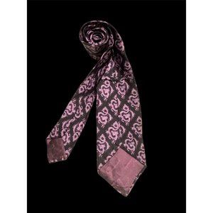 VITALIANO PANCALDI Pink Dragon Silk Tie ITALY 55"/ 3.7" EC
